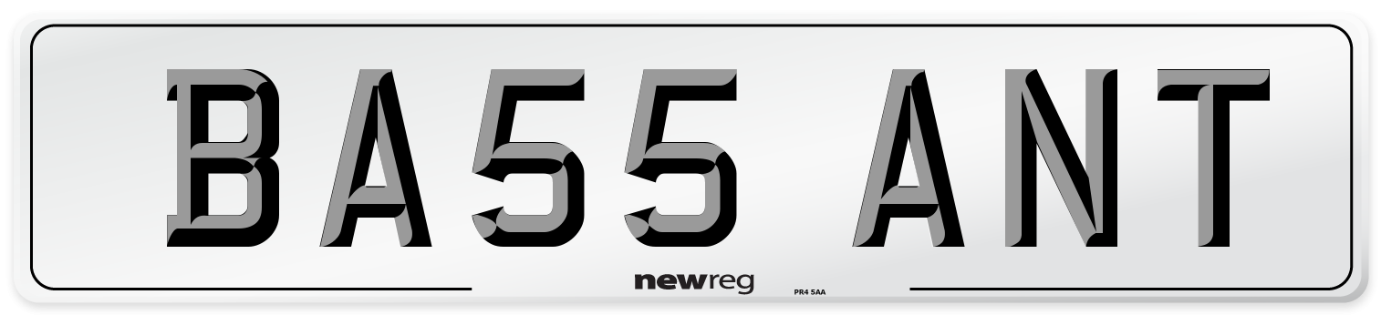 BA55 ANT Number Plate from New Reg